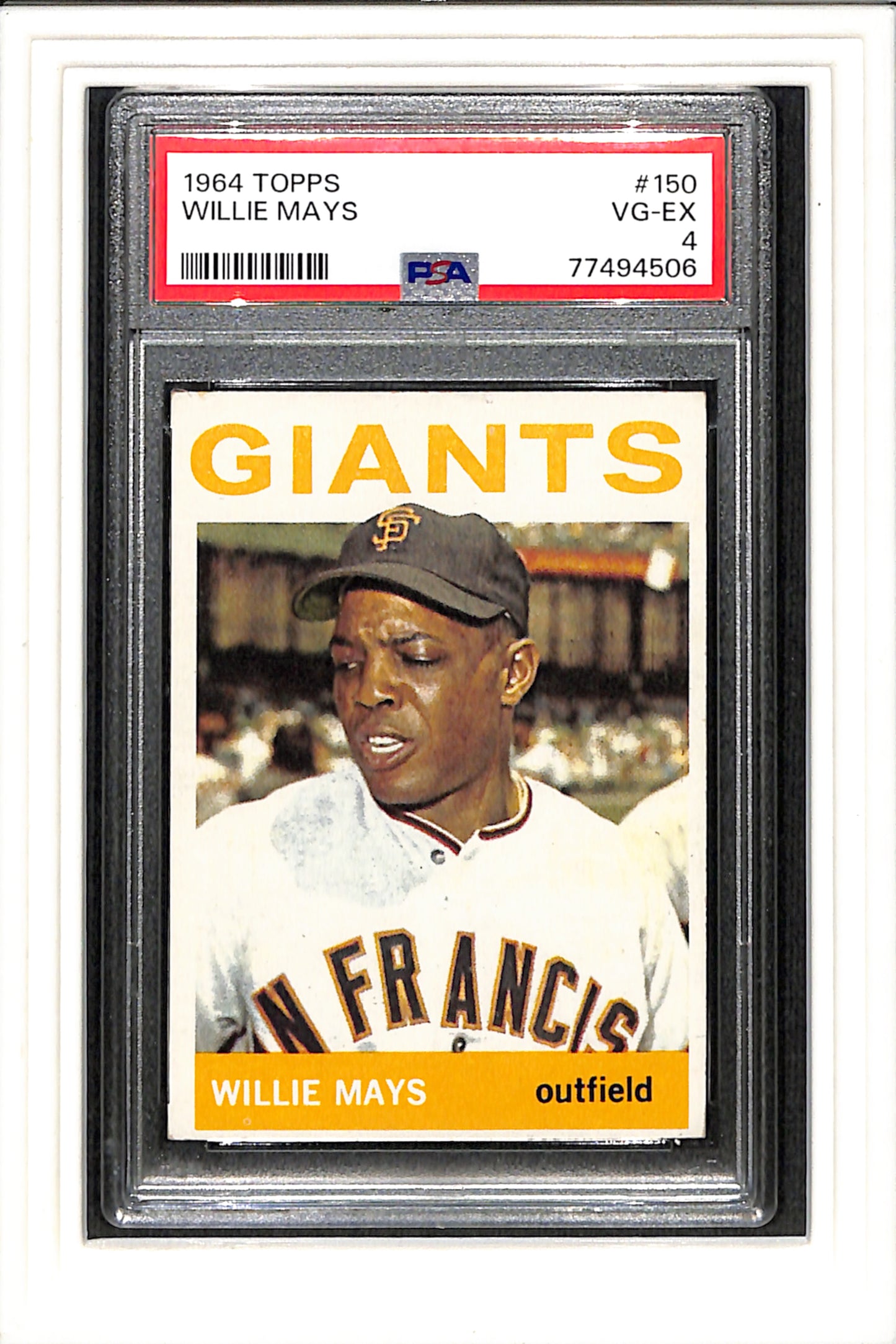1964 Topps #150 Willie Mays PSA 4 SN 77494506