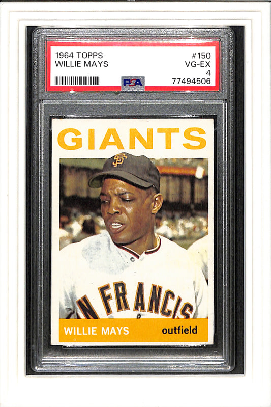 1964 Topps #150 Willie Mays PSA 4 SN 77494506