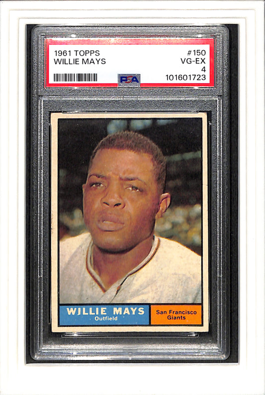 1961 Topps #150 Willie Mays PSA 4 SN 101601723