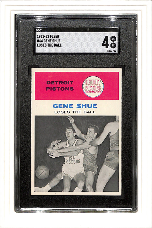 1961-62 Fleer #64 Gene Shue SGC 4 SN 8892712