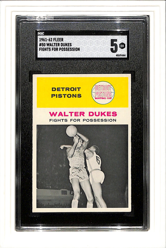 1961-62 Fleer #50 Walter Dukes SGC 5 SN 4069444