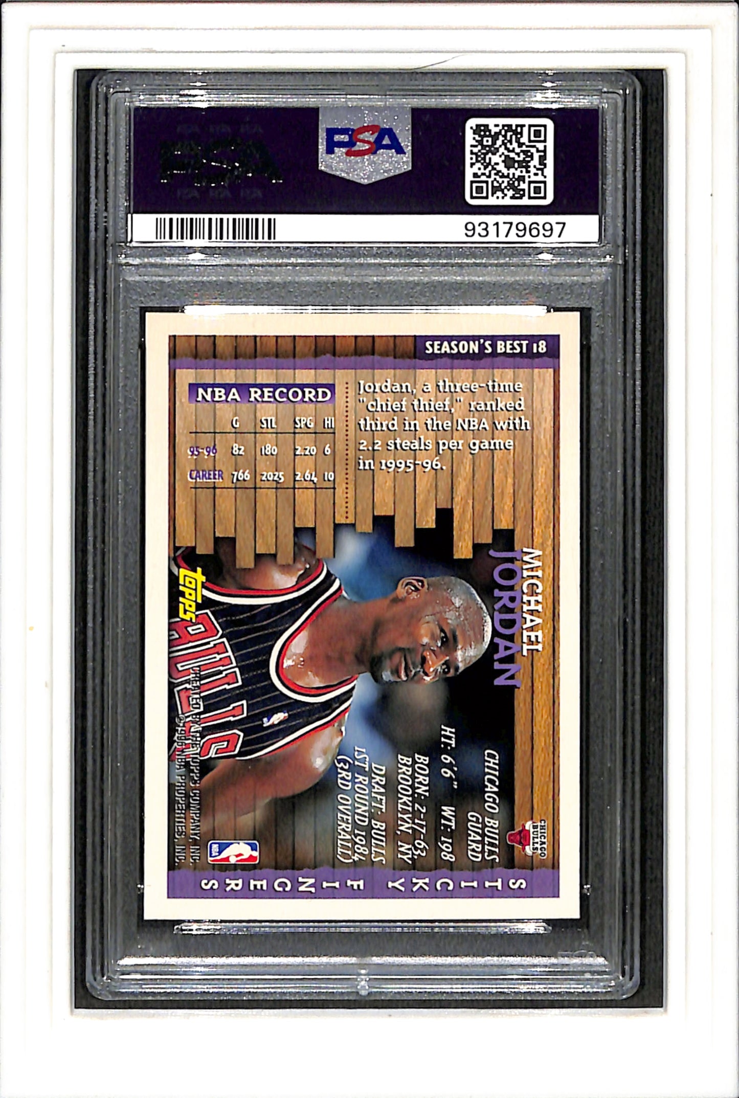 1996 Topps Season'S Best #18 Sticky Fingers PSA 6 SN 93179697