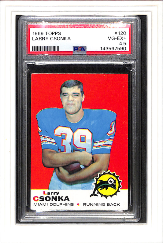 1969 Topps #120 Larry Csonka Fresh Grade PSA 4.5 SN 143567590