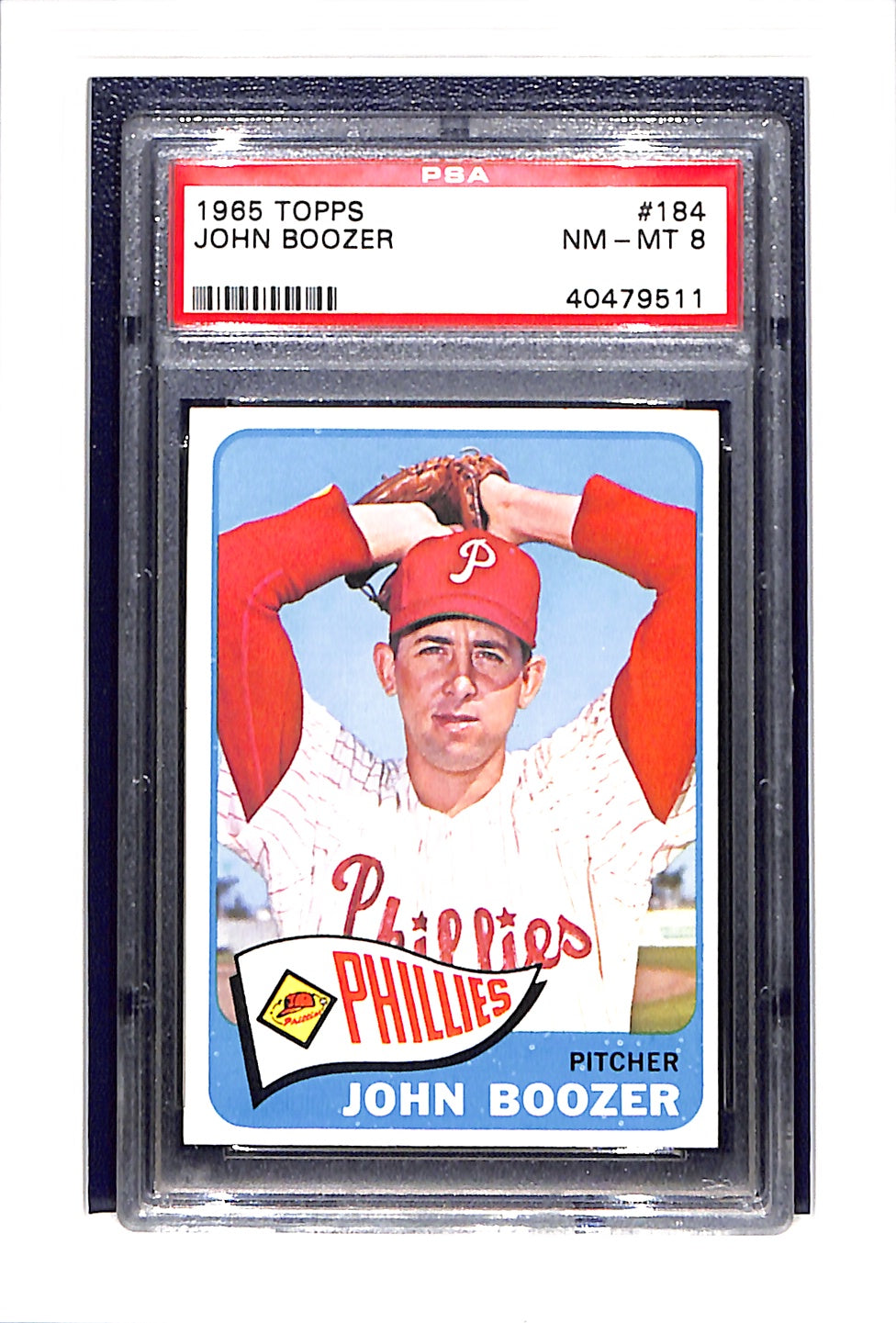 1965 Topps #184 John Boozer PSA 8