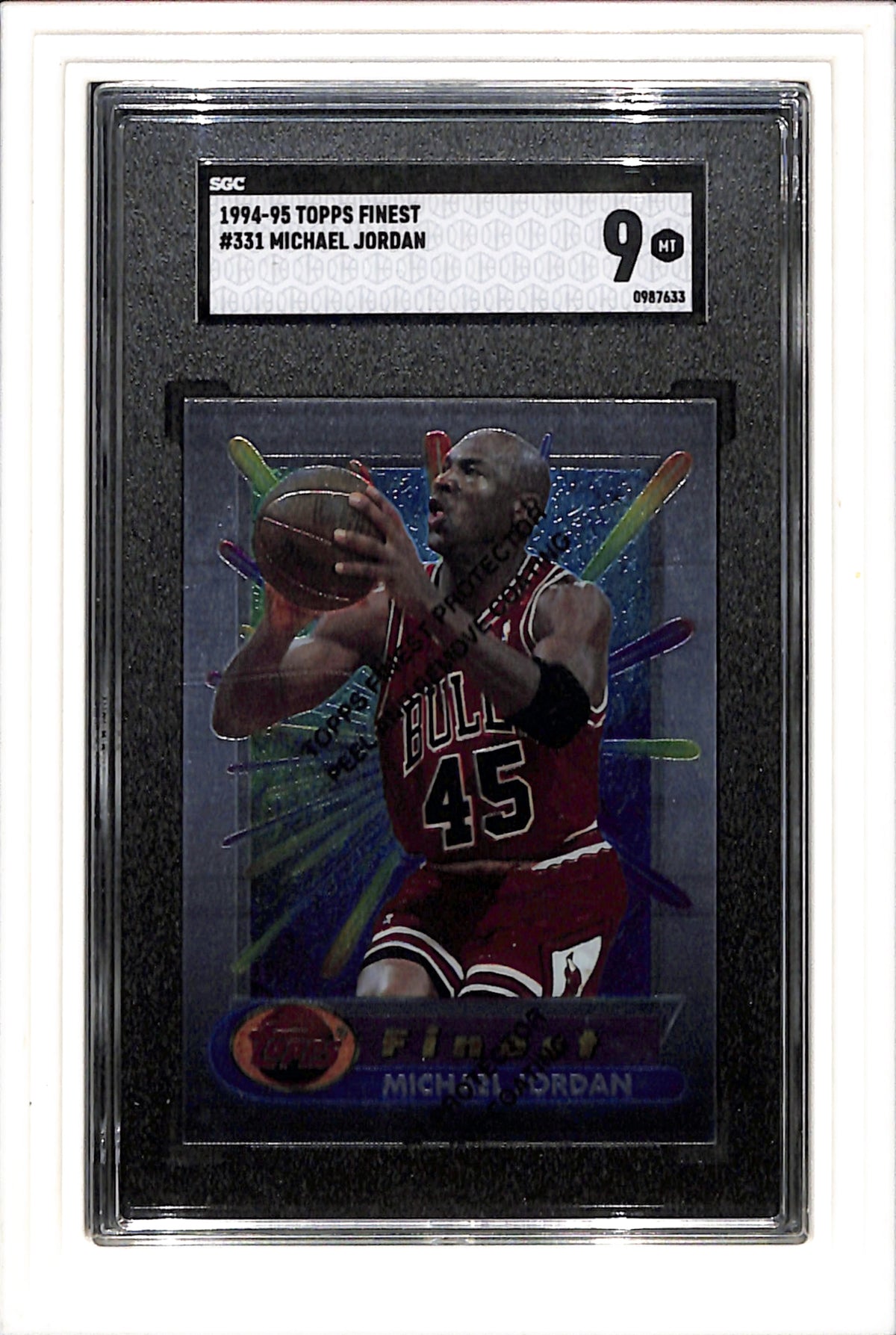 1994-95 Topps Finest #331 Michael Jordan SGC 9 SN 0987633