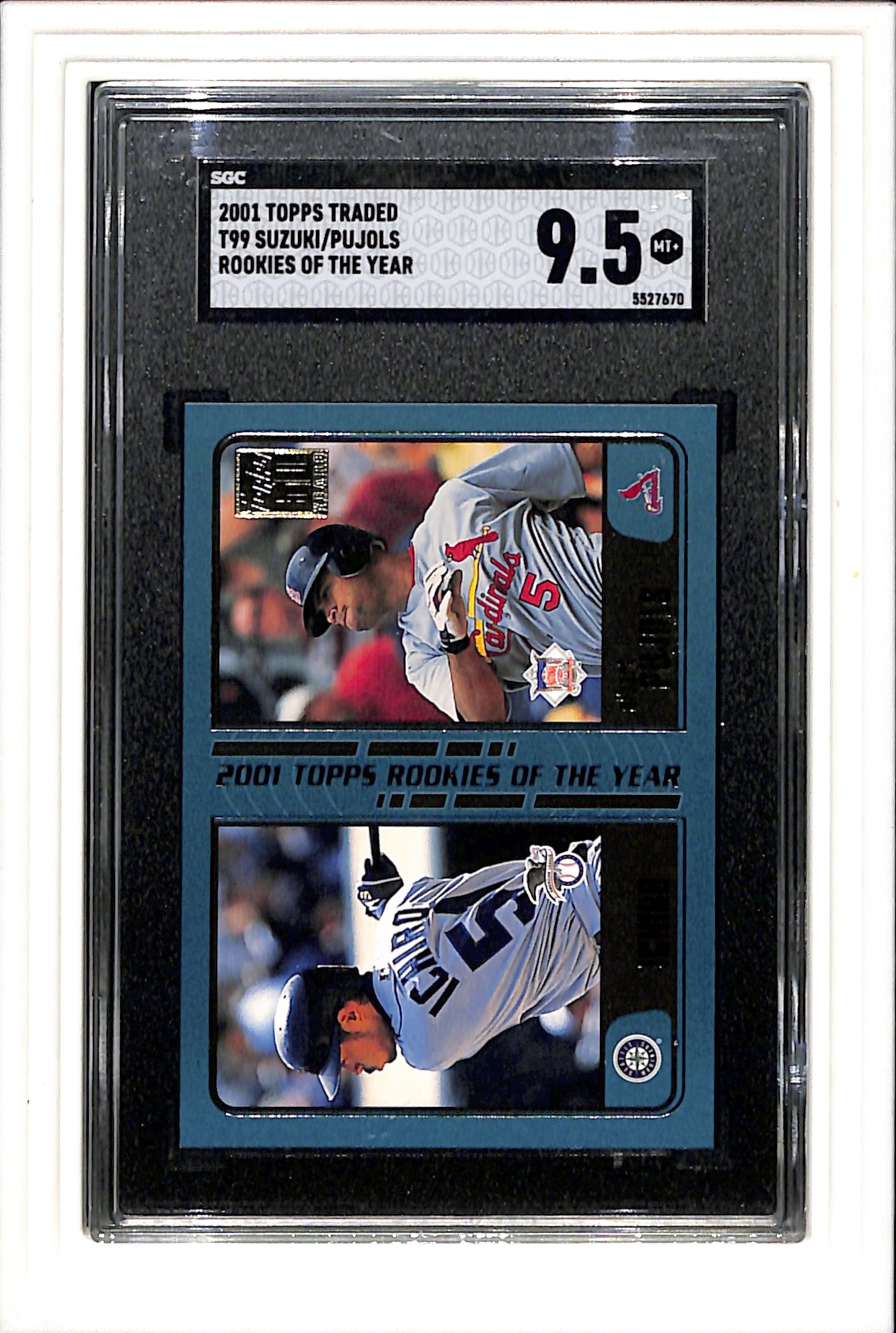 2001 Topps Traded #T99 Suzuki/Pujols Rookies Of The Year SGC 9.5 SN 5527670