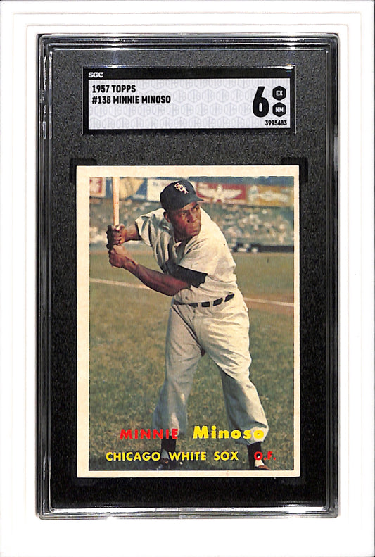 1957 Topps #138 Minnie Minoso SGC 6 SN 3995483