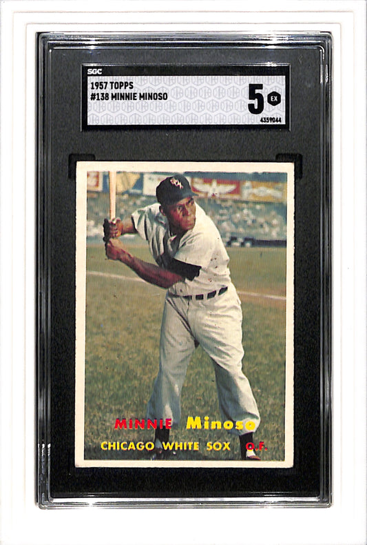 1957 Topps #138 Minnie Minoso SGC 5 SN 4359044