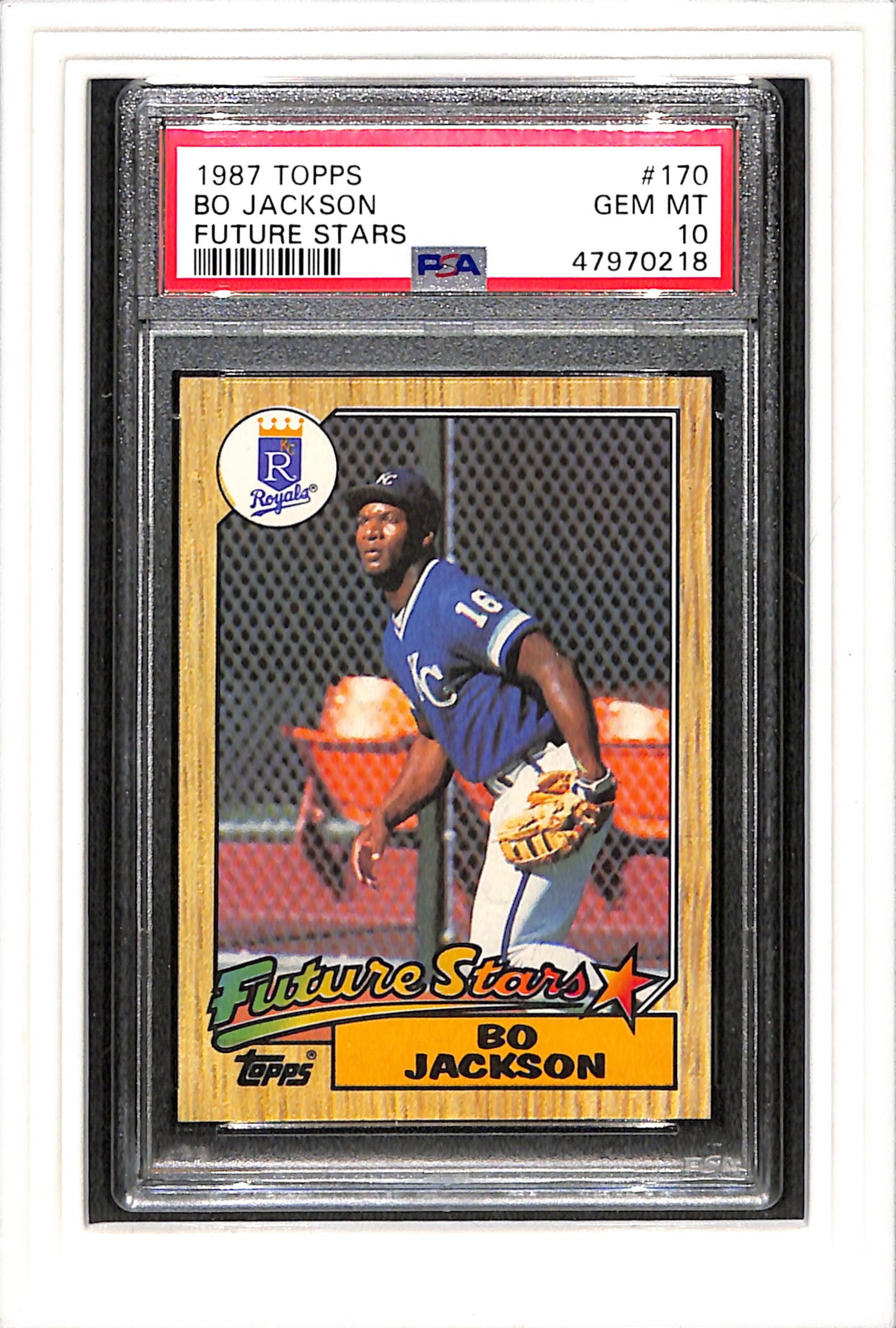 1987 Topps #170 Bo Jackson Future Stars PSA 10 SN 47970218