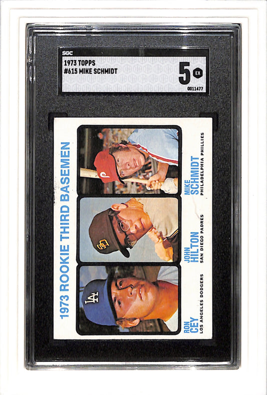 1973 Topps #615 Mike Schmidt SGC 5 SN 0011477
