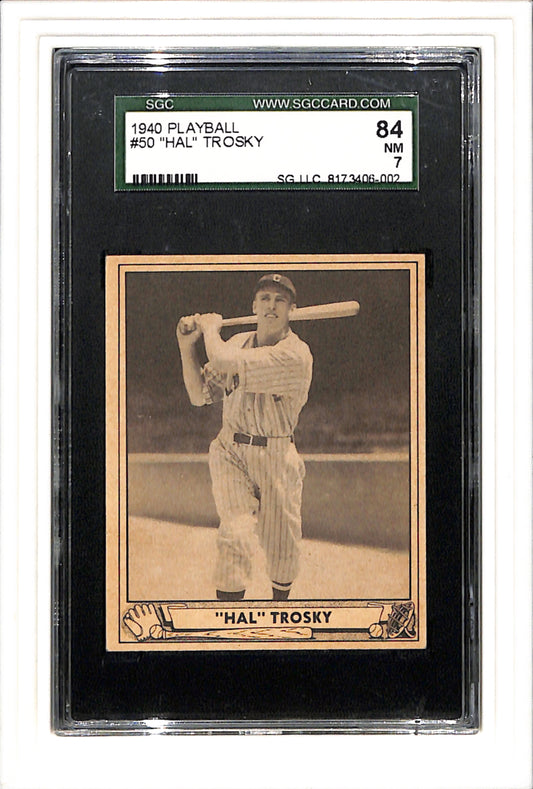 1940 Play Ball #50 Hal Trosky SGC 7