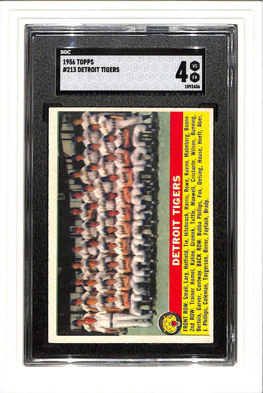 1956 Topps #213 Detroit Tigers SGC 4 SN 1892436