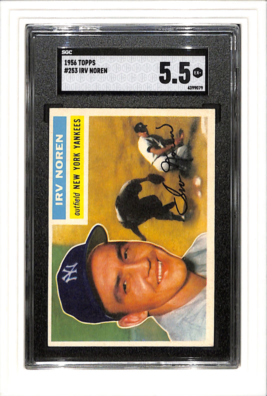 1956 Topps #253 Irv Noren SGC 5.5 SN 4399079