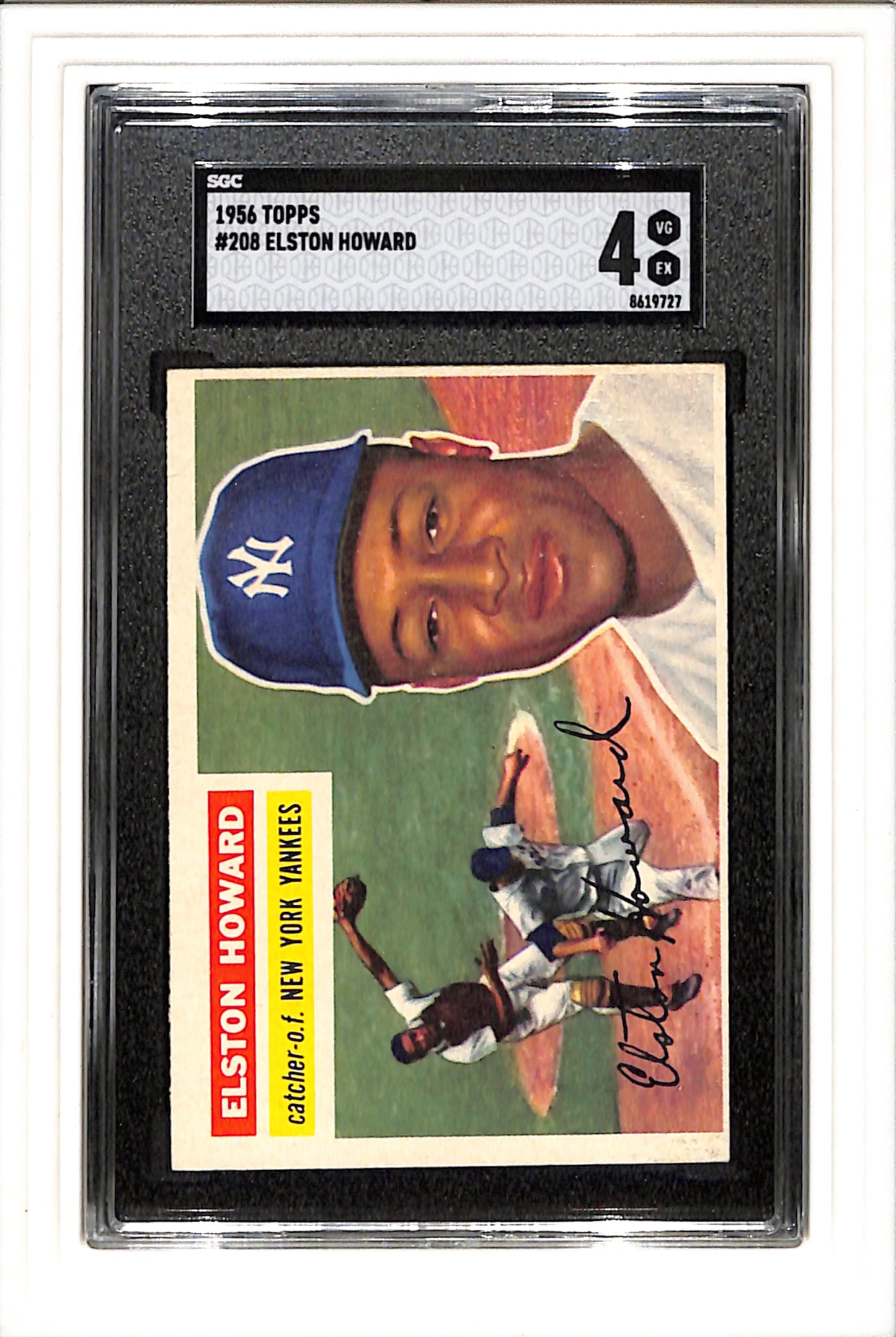 1956 Topps #208 Elston Howard SGC 4 SN 8619727