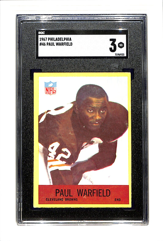 1967 Philadelphia #46 Paul Warfield SGC 3 SN 7196923