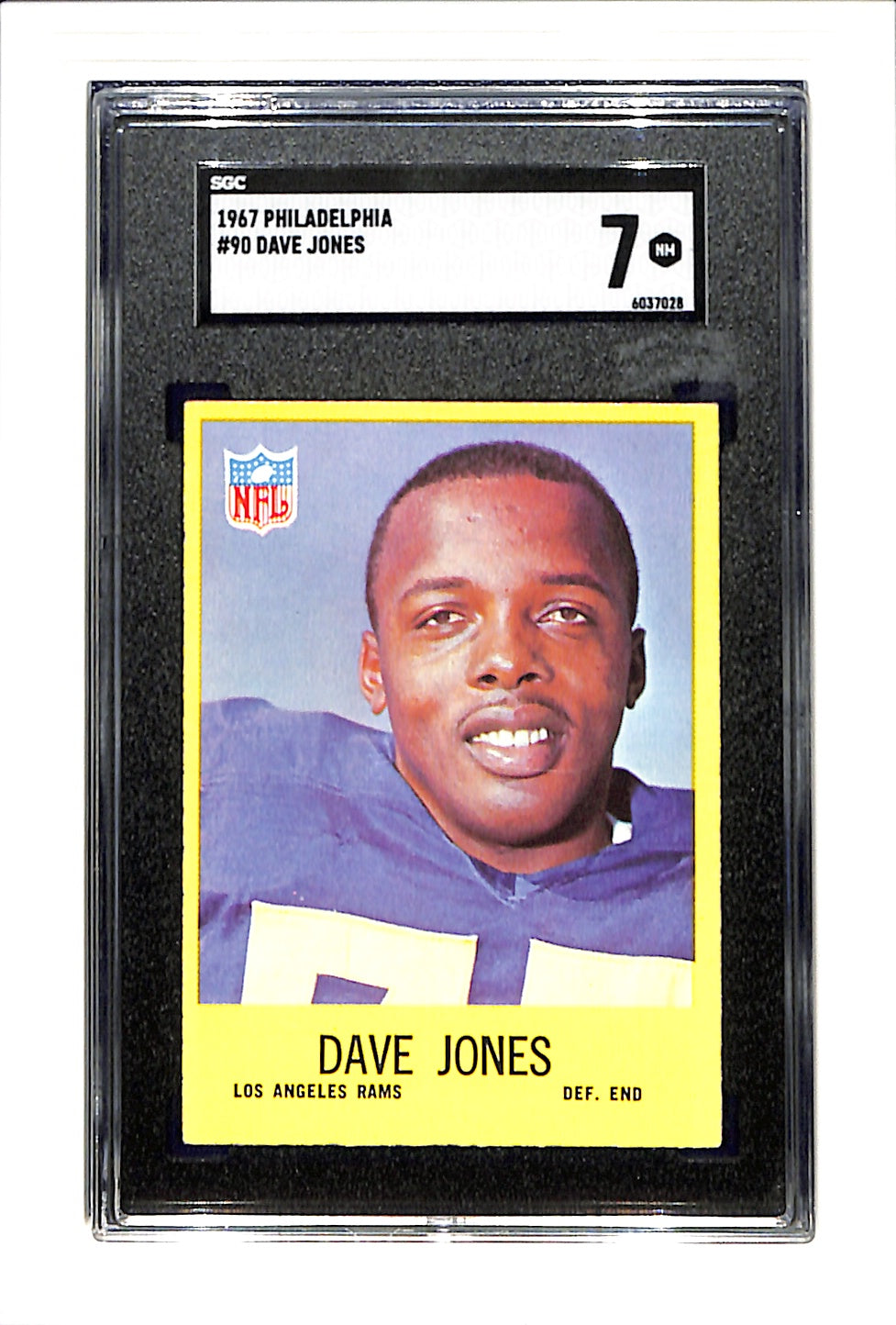 1967 Philadelphia #90 Dave Jones SGC 7 SN 6037028