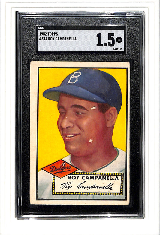 1952 Topps #314 Roy Campanella SGC 1.5 SN 9448169