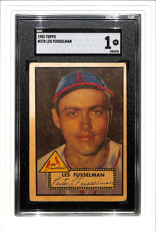 1952 Topps #378 Les Fusselman SGC 1 SN 2382620