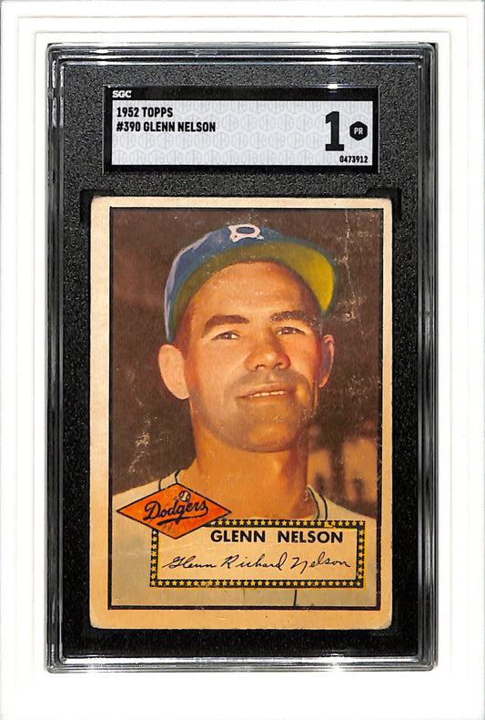 1952 Topps #390 Glenn Nelson SGC 1 SN 0473912
