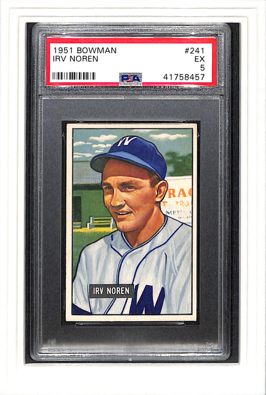 1951 Bowman #241 Irv Noren PSA 5 SN 41758457