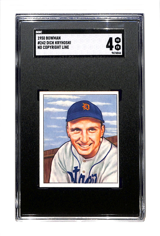 1950 Bowman #242 Dick Kryhoski SGC 4 No Copyright