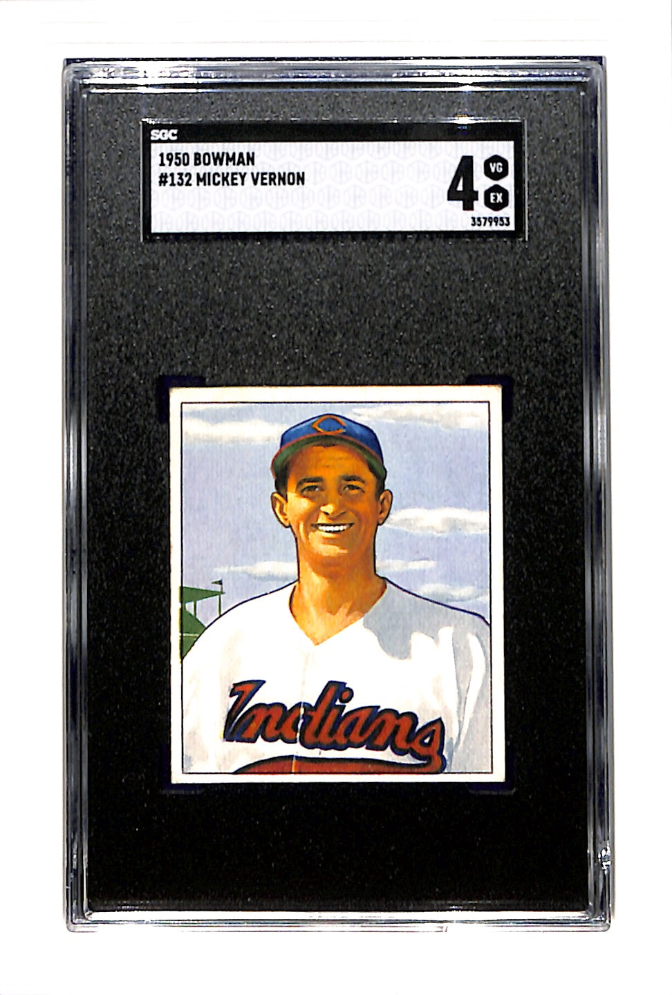 1950 Bowman #132 Mickey Vernon SGC 4