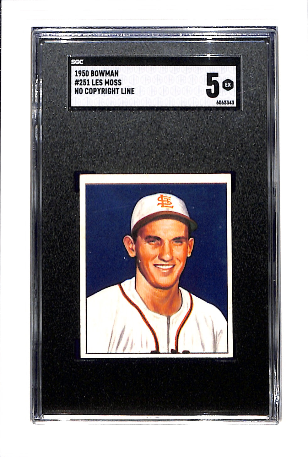 1950 Bowman #251 Less Moss SGC 5 No Copyright