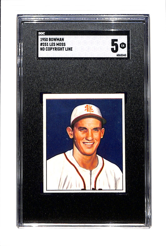 1950 Bowman #251 Less Moss SGC 5 No Copyright