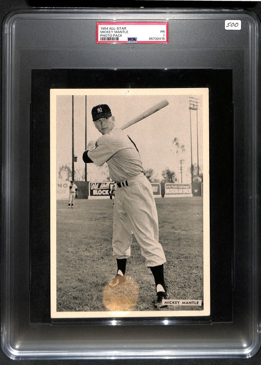 1954 All Star Mickey Mantle Photo Pack PSA 1