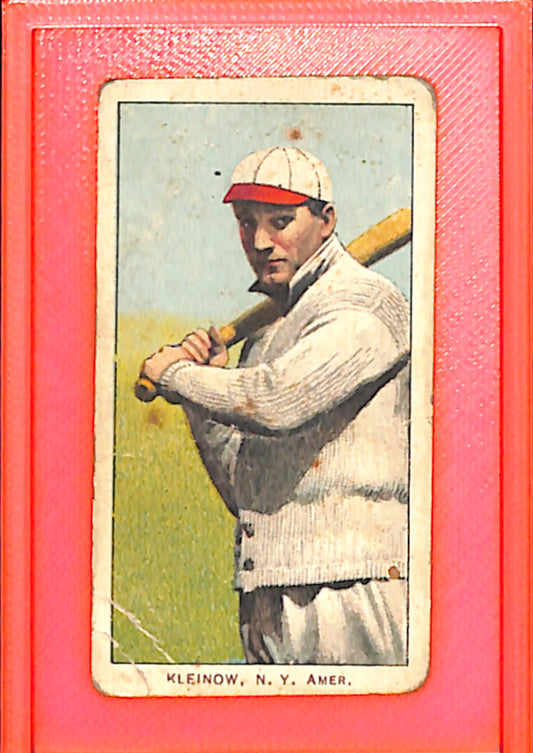 1909 T206 Piedmont 150 Red Kleinow with Bat New York Yankees