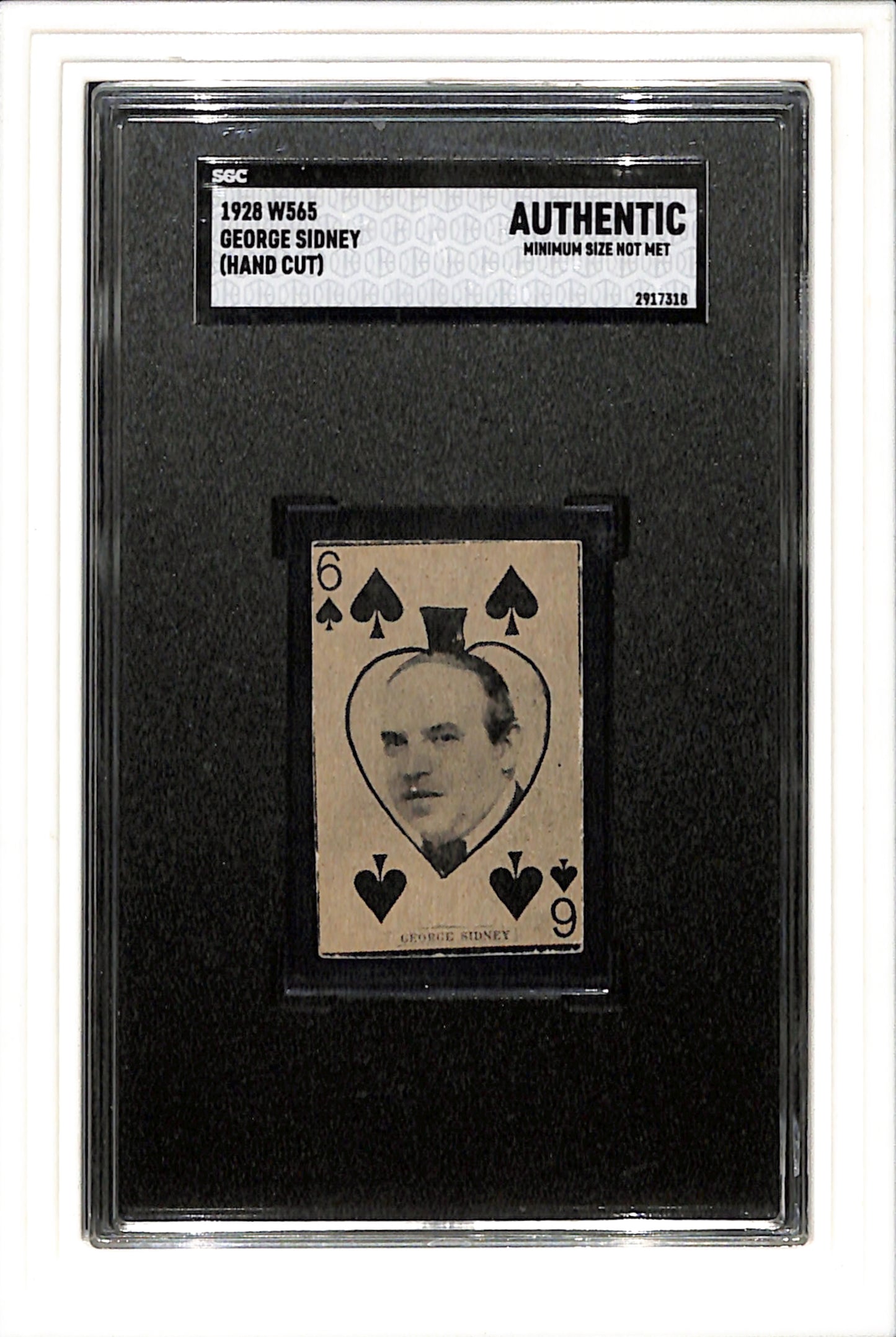1928 W565 George Sidney Hand Cut SGC A