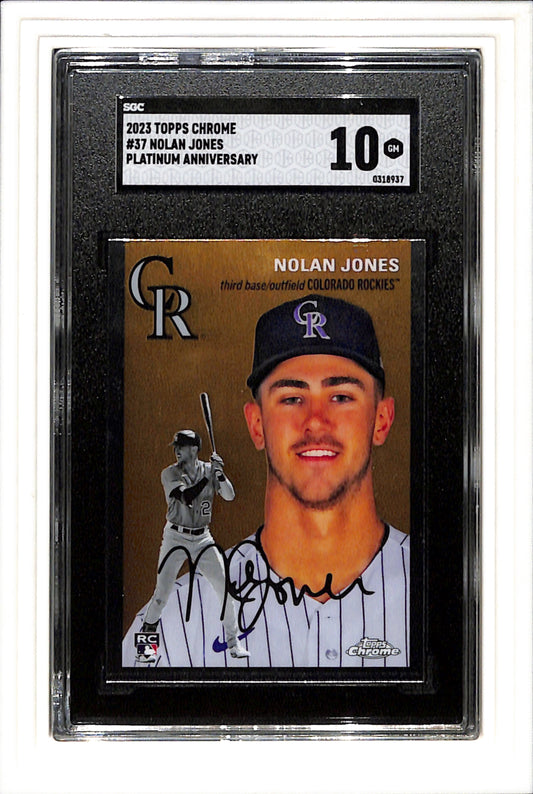 2023 Topps Chrome Platinum Anniversary #37 Nolan Jones SGC 10