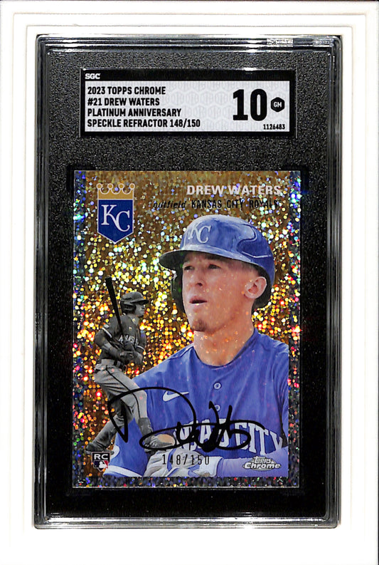 2023 Topps Chrome Platinum Anniversary #21 Drew Waters SGC 10 148/150