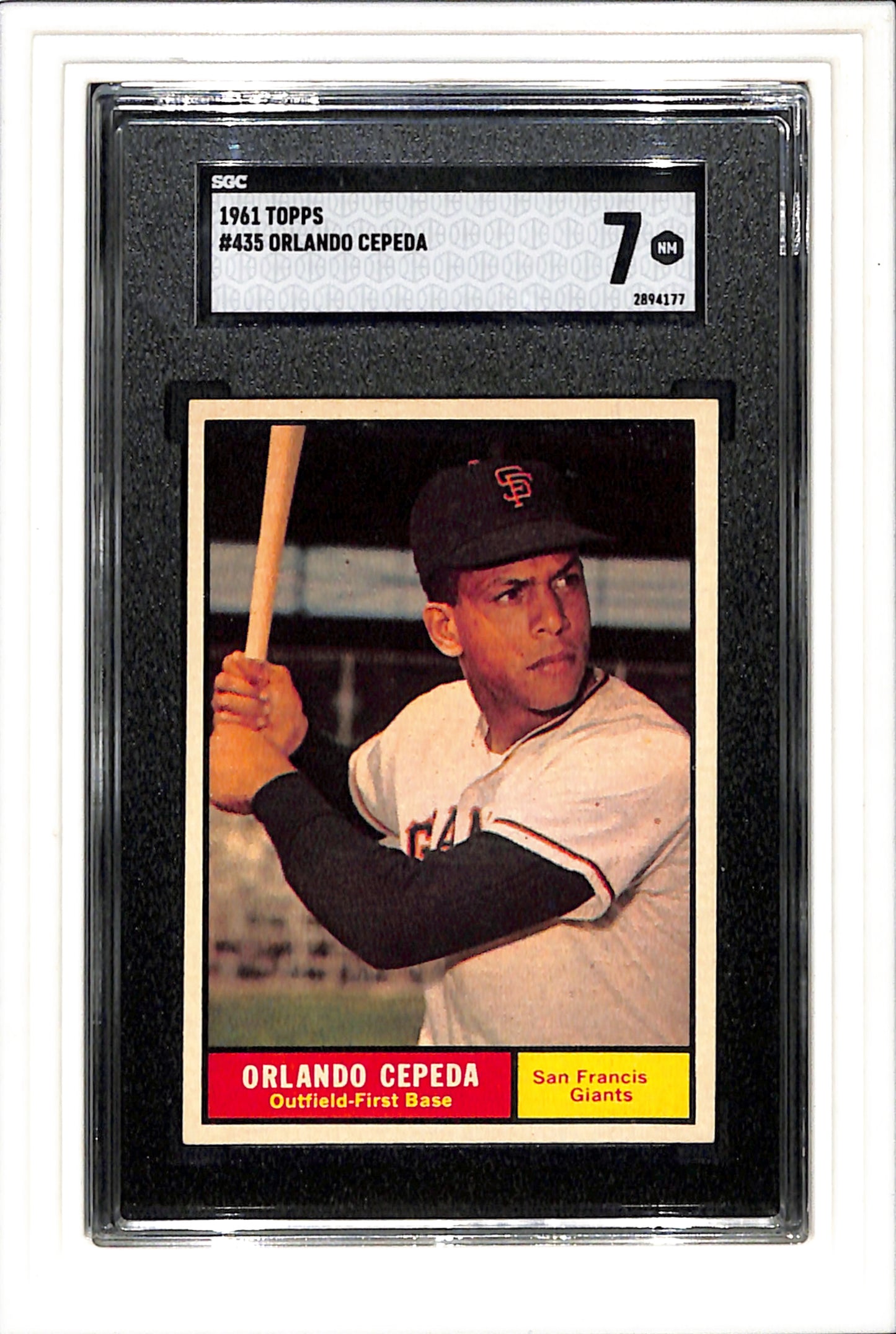 1961 Topps #435 Orlando Cepeda SGC 7 SN 2894177