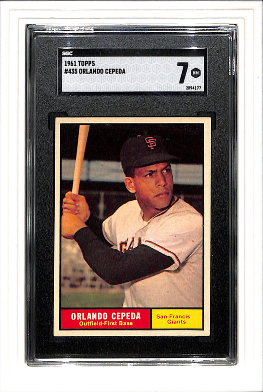 1961 Topps #435 Orlando Cepeda SGC 7 SN 2894177