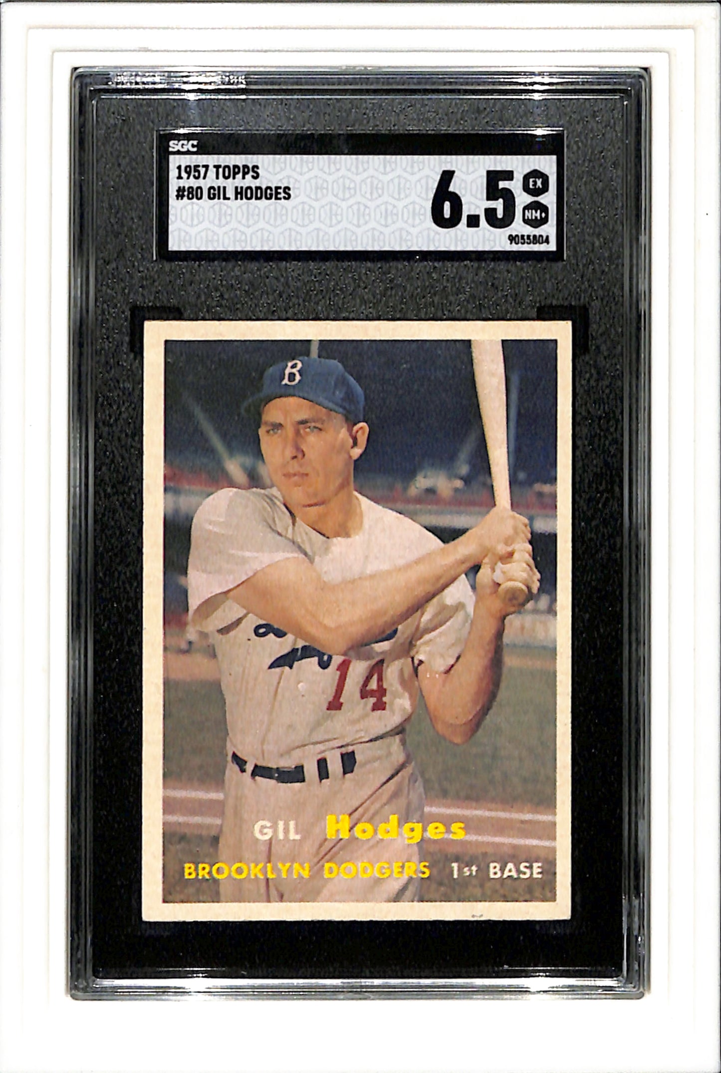 1957 Topps #80 Gil Hodges SGC 6.5 SN 9055804