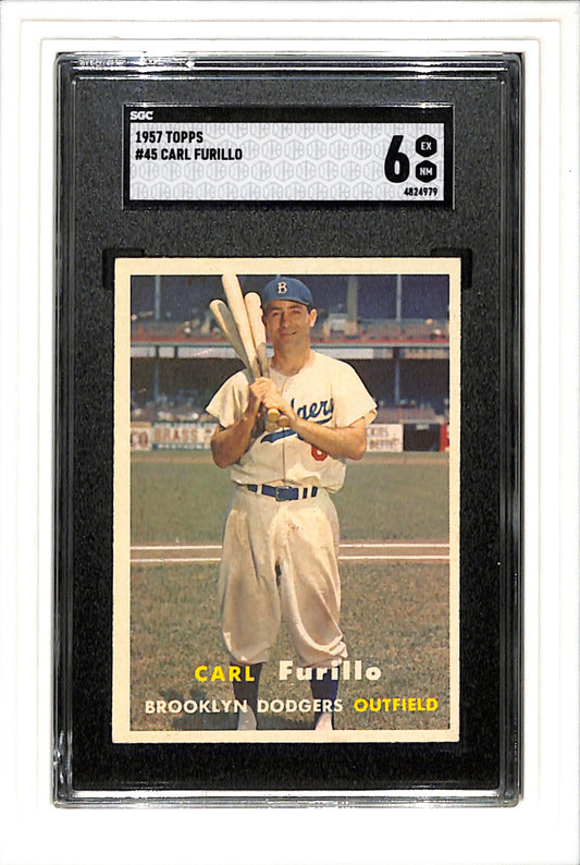 1957 Topps #45 Carl Furillo SGC 6 SN 4824979