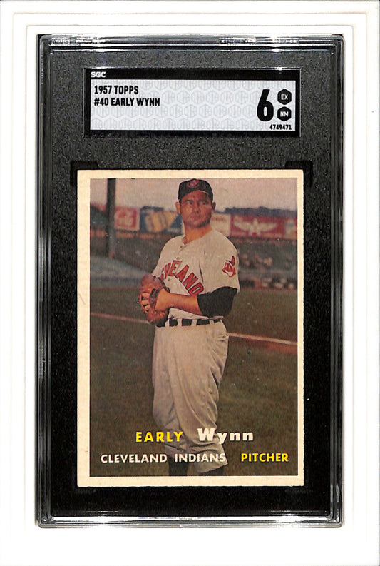 1957 Topps #40 Early Wynn SGC 6 SN 4749471
