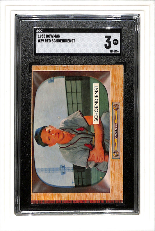 1955 Bowman #29 Red Schoendienst SGC 3 SN 3694556