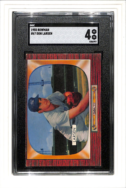 1955 Bowman #67 Don Larsen SGC 4 SN 5306997