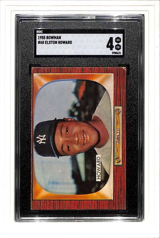 1955 Bowman #68 Elston Howard SGC 4 SN 5900621