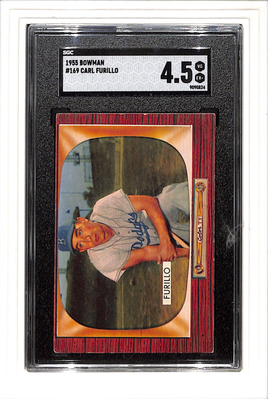 1955 Bowman #169 Carl Furillo SGC 4.5 SN 9090824