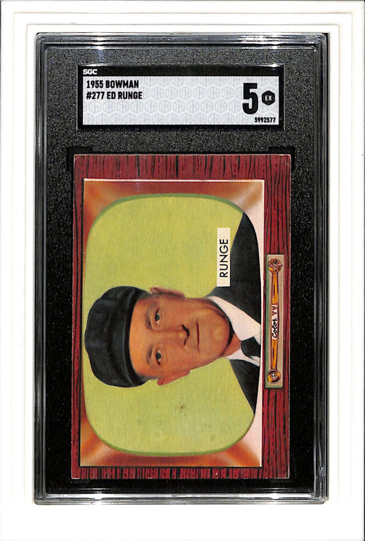 1955 Bowman #277 Ed Runge SGC 5 SN 5992577