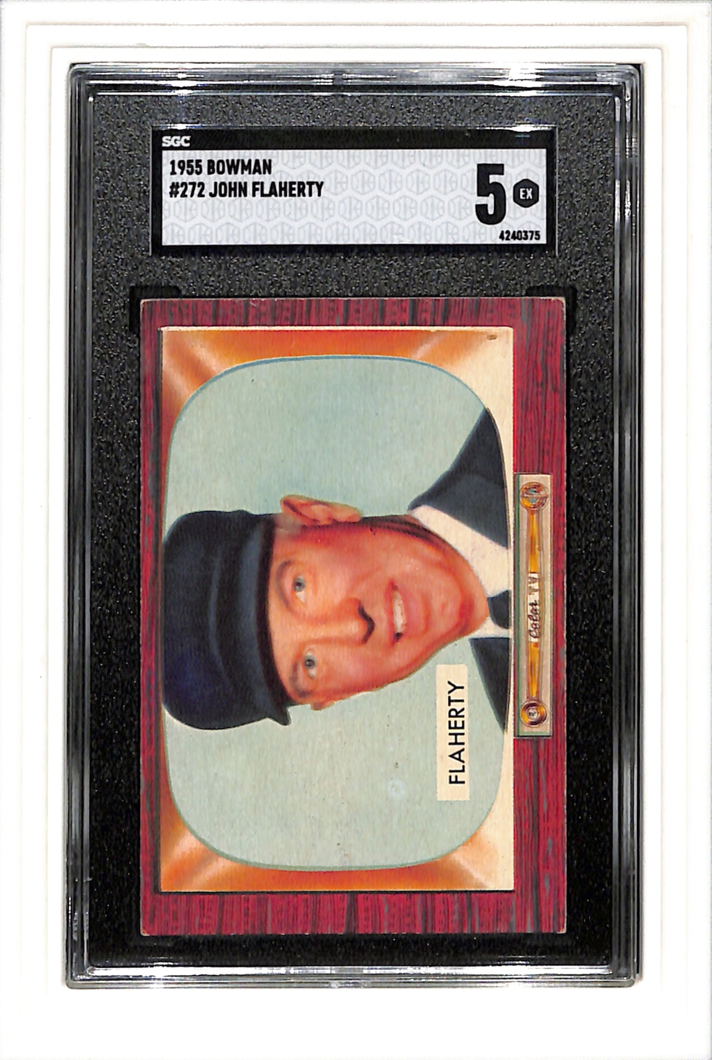 1955 Bowman #272 John Flaherty SGC 5 SN 4240375