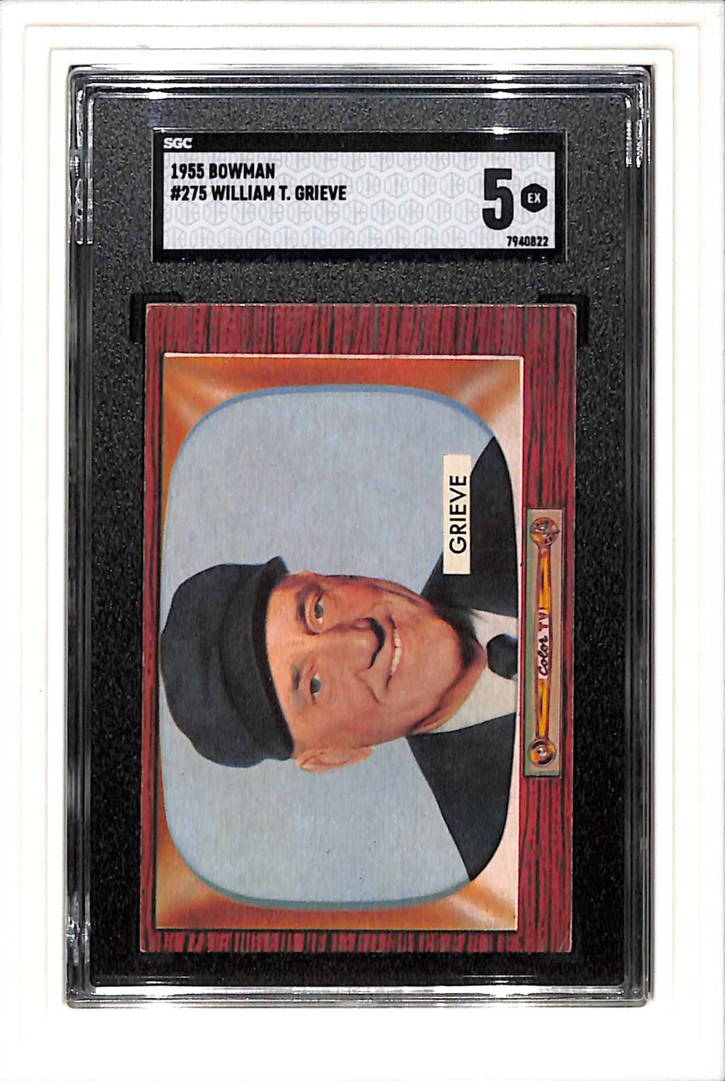 1955 Bowman #275 William T Greve SGC 5 SN 7940822