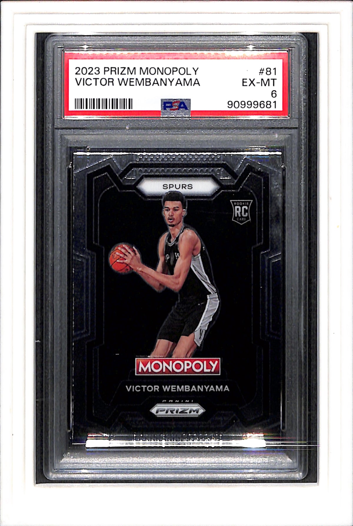 2023 Panini Prizm Monopoly #81 Victor Wembanyama PSA 6 SN 90999681
