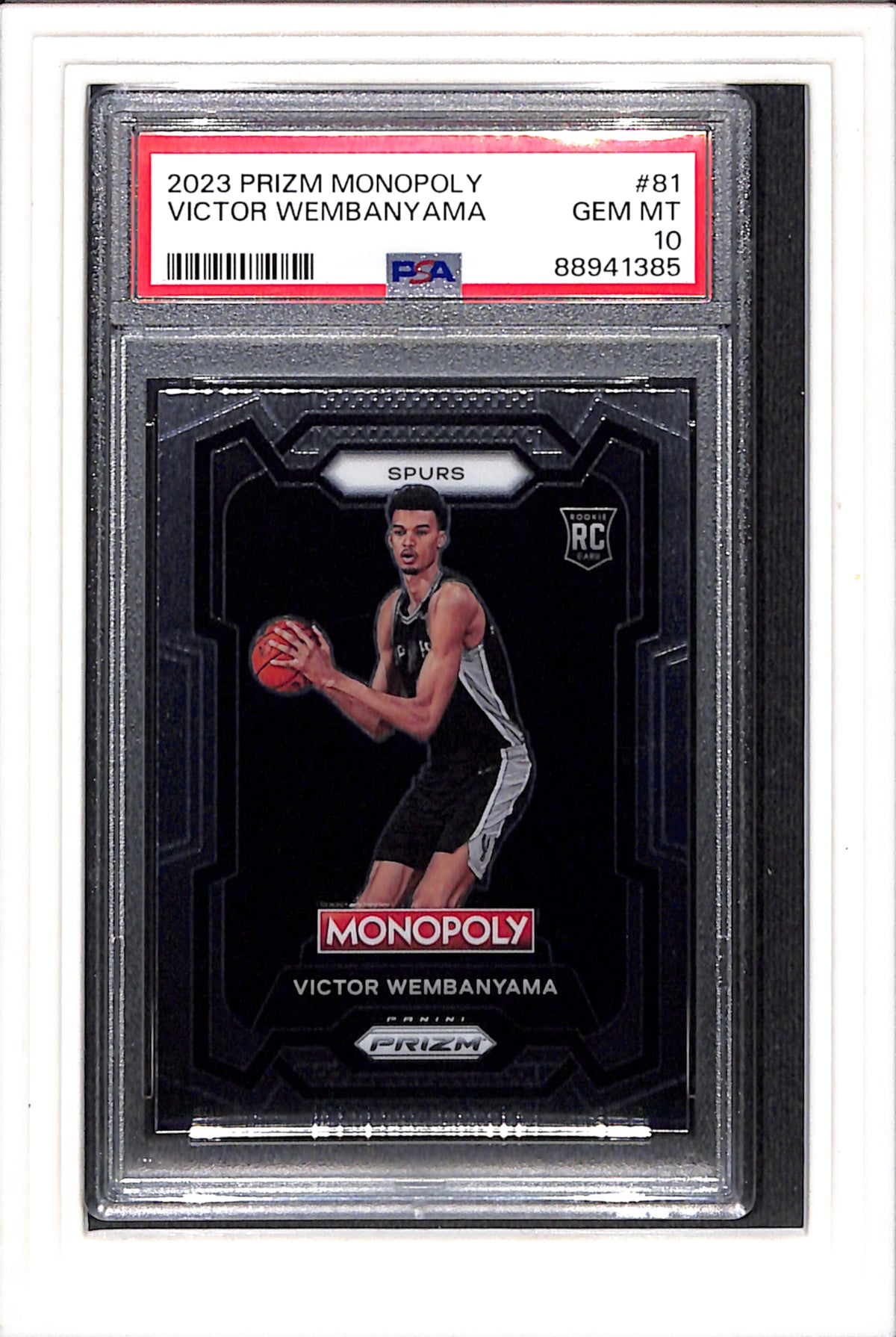 2023 Panini Prizm Monopoly #81 Victor Wembanyama PSA 10 SN 88941385