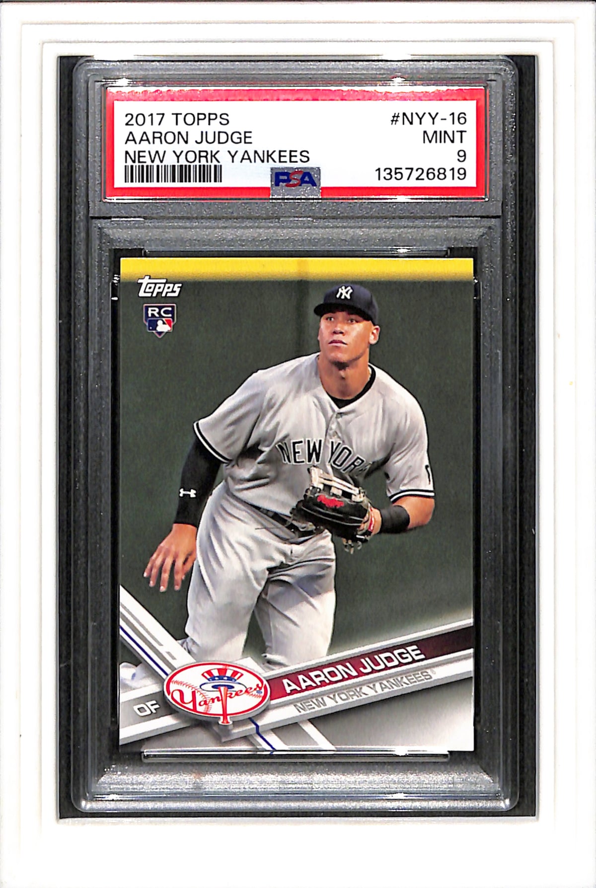 2017 Topps Aaron Judge NYY-16 New York Yankees PSA 9 SN 135726819