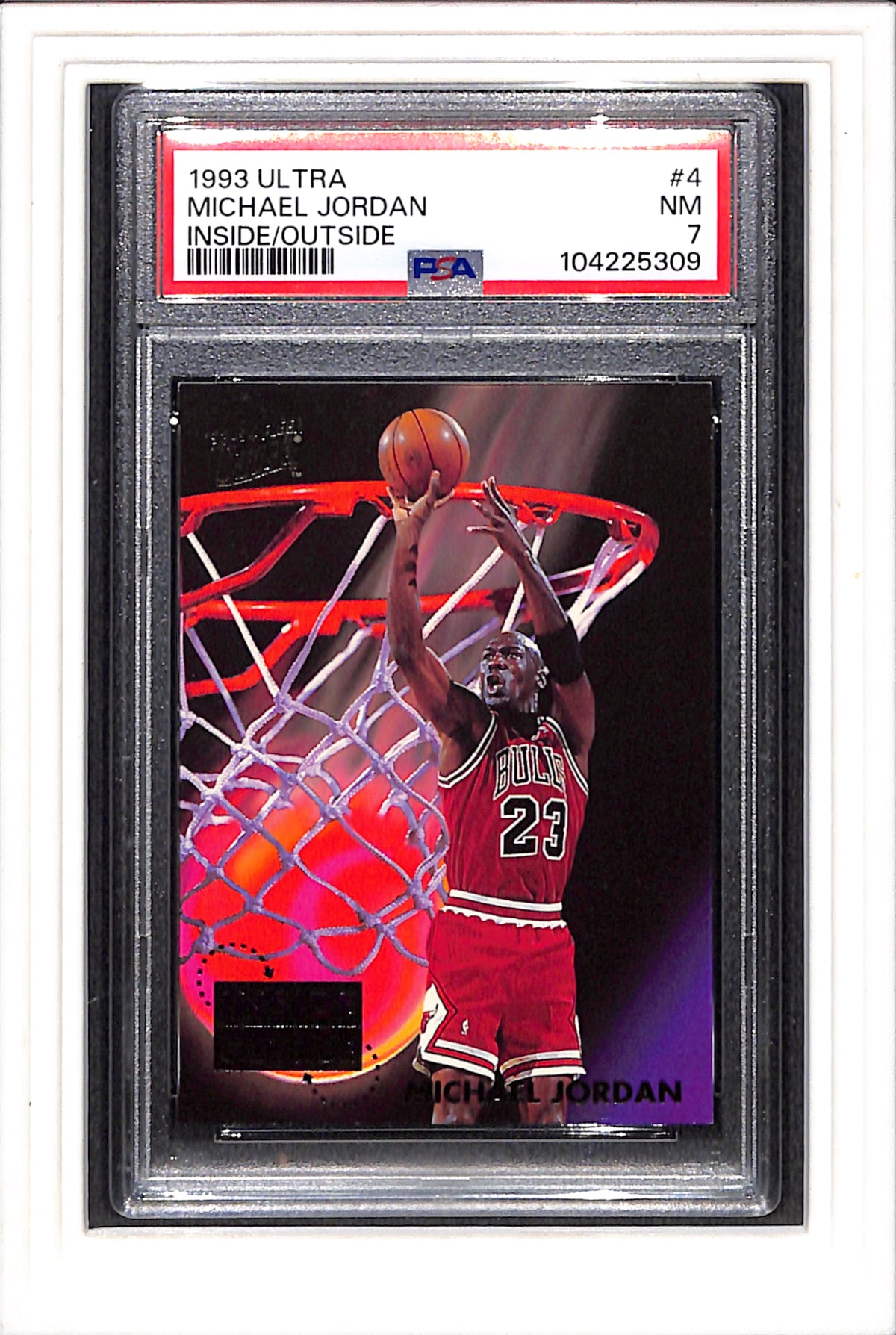 1993 Ultra Inside/Outside #4 Michael Jordan Inside/Outside PSA 7 SN 104225309