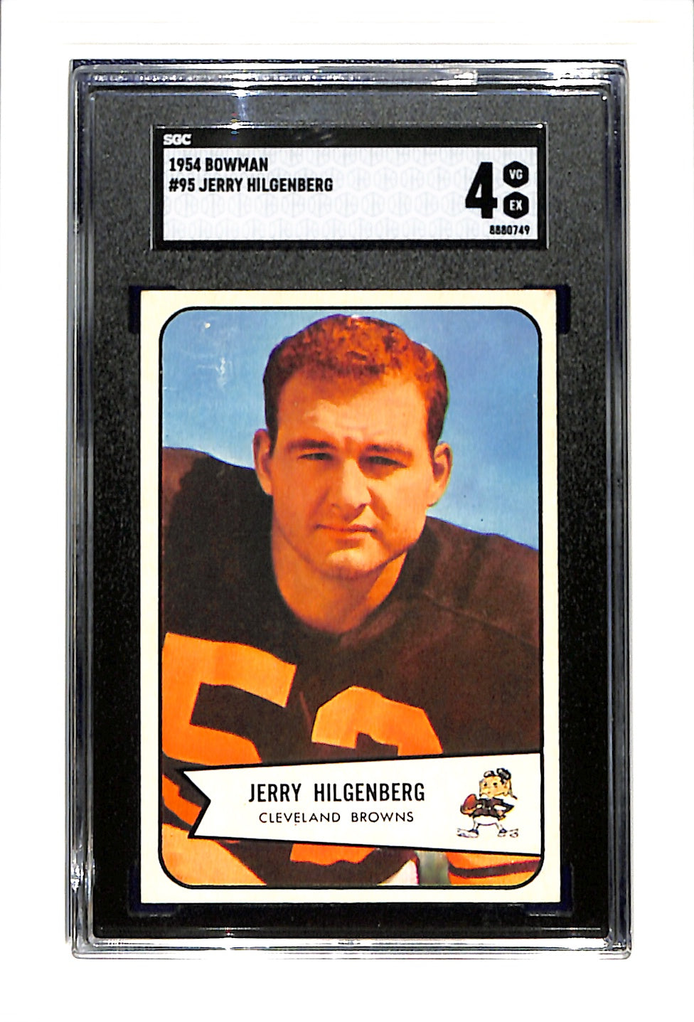 1954 Bowman #95 Jerry Hilgenberg Browns SGC 4 SN 8880749